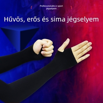 Uniszex nylon külső karvédő ujjvédő, anyag hideg-selyem hatású, csúszásmentes és napvédelmi funkcióval; logó nyomtatás és testreszabás elérhető