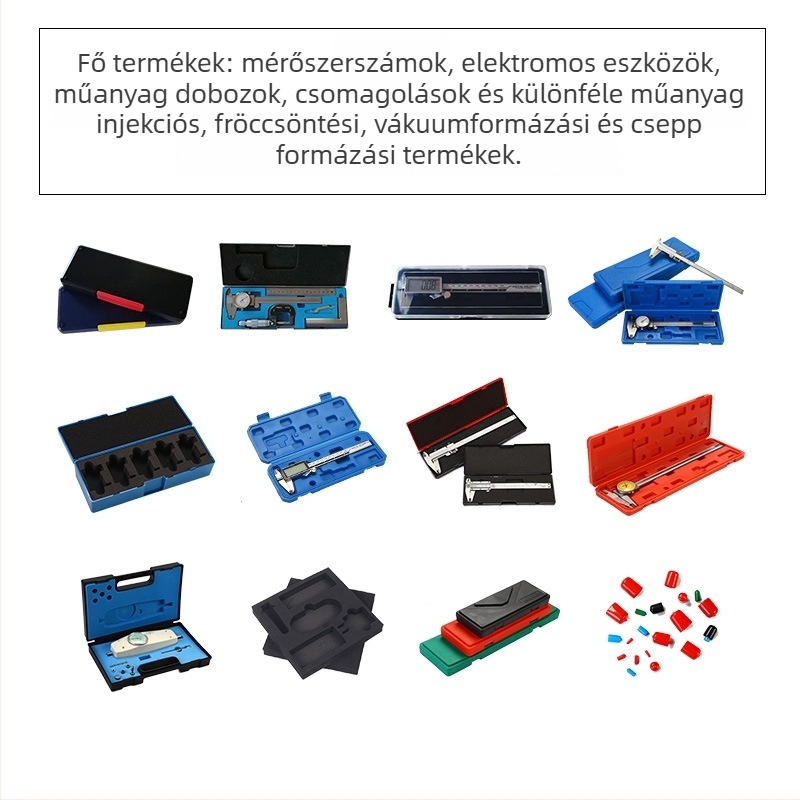 V-típusú vernier tolókaliperes doboz XF-02, ABS műanyag, csomagolási típus: doboz, hardver-kiegészítőinek csomagolásához