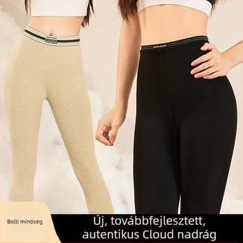 Női seamless jóga leggings kaméliával, 3/4 hosszú, fekete
