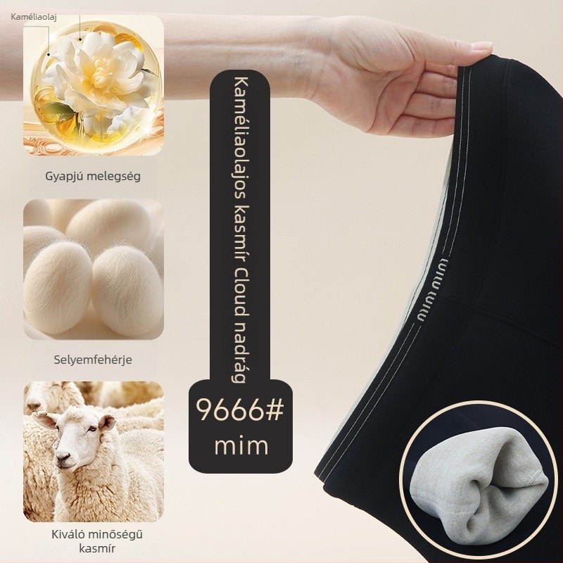 Női seamless jóga leggings kaméliával, 3/4 hosszú, fekete
