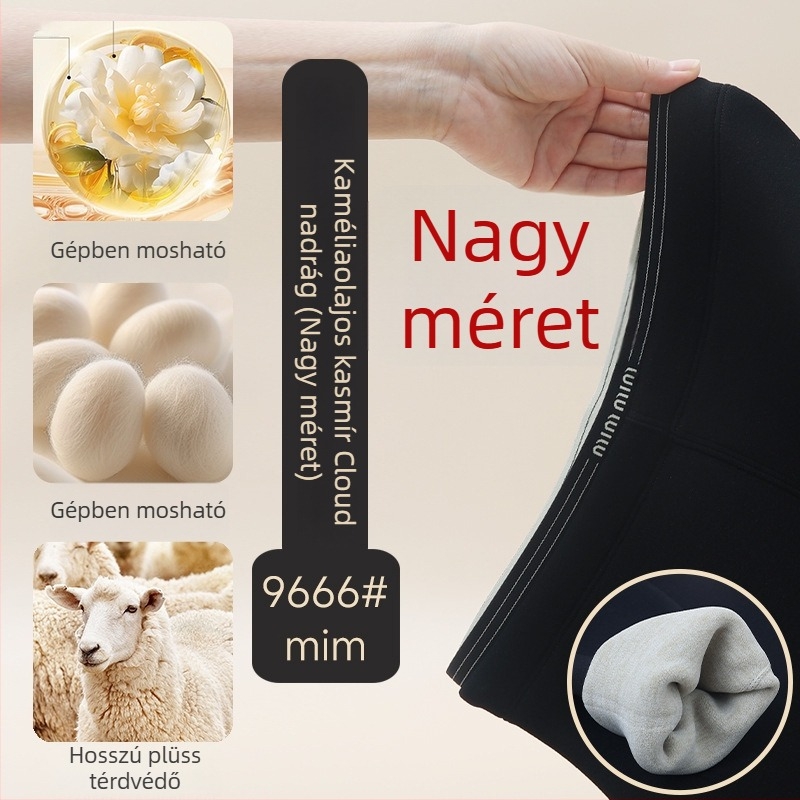 Női seamless jóga leggings kaméliával, 3/4 hosszú, fekete
