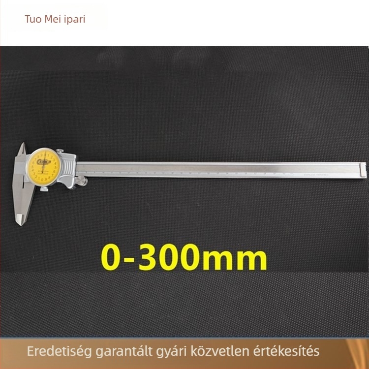 Tuomei ipari osztályú digitális vernier tolómérő, rozsdamentes acél, kétirányú ütésálló, mérőkészlet
