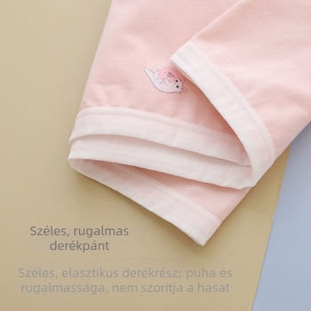 Lányoknak szánt fiziológiai alsónemű, középmagasságú derék, szivárgásmentes, lélegző pamutból, 100% pamut bélés