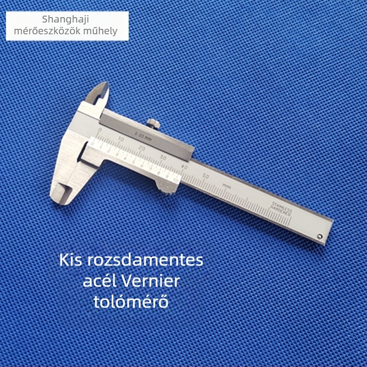 Vernier tolómérő, rozsdamentes acélból, integrált kialakítás, órával, ékszerek és kövek mérésére
