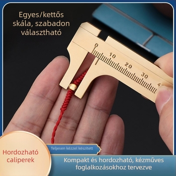 Német mini vernier tolómérő ékszerekhez, magas pontosságú, tiszta réz gyöngyök karkötőhöz, dióforma, hordozható digitális kijelzővel