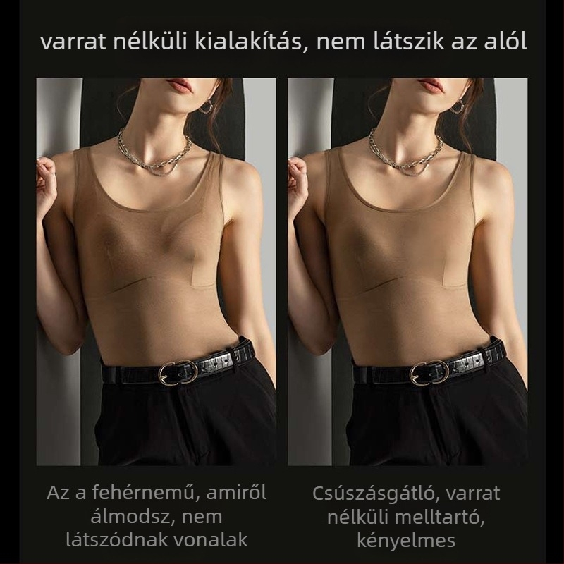 Pánt nélküli melltartó, vékony nyári modell, 3/4 kosár, vékony formázott kosár, varrat nélküli, csúszásmentes, láthatatlan a ruhán