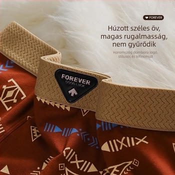Yu Zhaolin férfi pamut boxer brief, graffiti mintával, lélegző, viszkóz ágyéktáji bélés