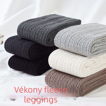 Női leggings, fleece béléssel, magas derék, szűk fazon, karcsúsító hatás