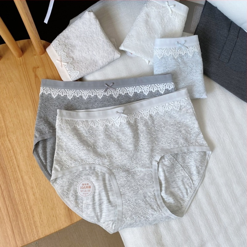 Pamut női fehérnemű a menstruációhoz, lélegző, antibakteriális funkcióval, jacquard szövésű, középmagas derekú, belső viszkóz bélés