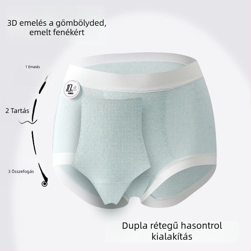 Antibakteriális pamut női alsó, magas derekú, szülés utáni felépülésre, hosszabb ágyéktájjal