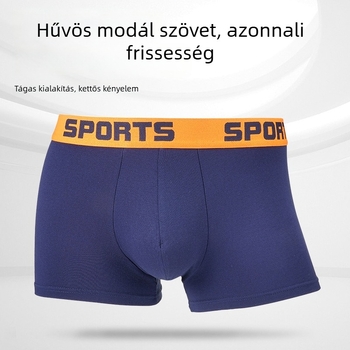 Férfi modal boxer rövidnadrág – sportos, lélegző, magas rugalmasságú