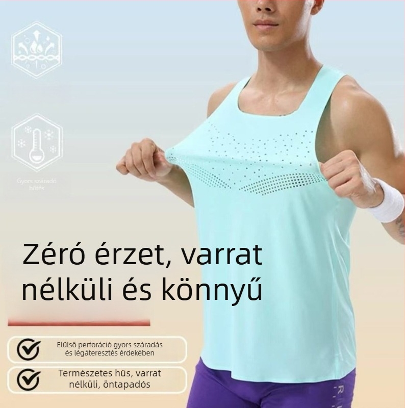 Uniszex poliészter gyorsan száradó, lélegző mellény nyári futáshoz és kerékpározáshoz