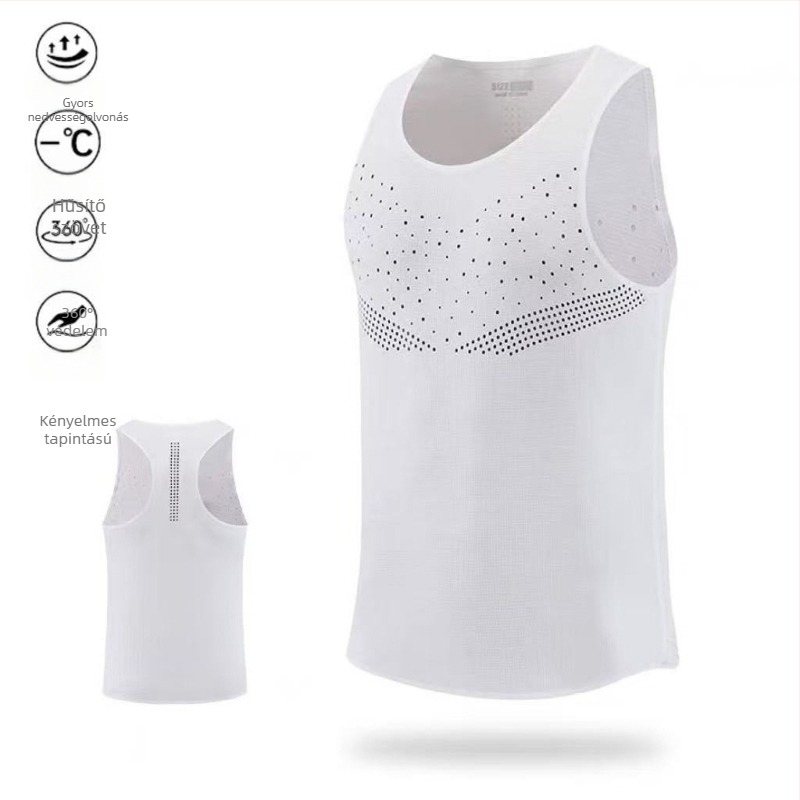 Uniszex poliészter gyorsan száradó, lélegző mellény nyári futáshoz és kerékpározáshoz