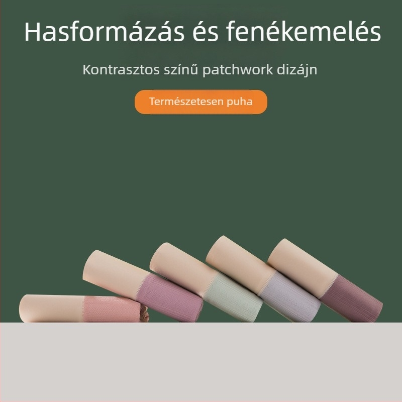Pluszméretű női pamut alsónemű, magas derekú, varrat nélküli, belső Mulberry selyem bélés, lélegző, antibakteriális, hasformázó