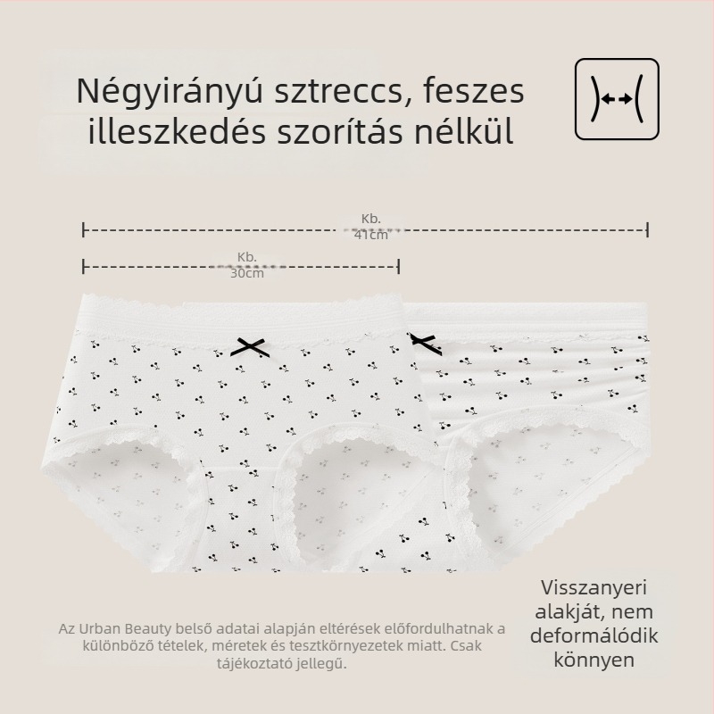Plusz méretű női alsónemű virágos pastell-stílusban, antibakteriális pamut ágyéktáji rész, Modal bugyi