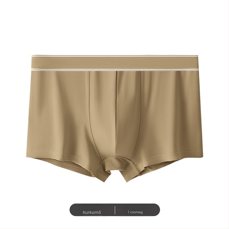 Férfi pamut boxer alsó, középmagas derekú, 40-count pamut, egyszerű szövés, lélegző és kényelmes