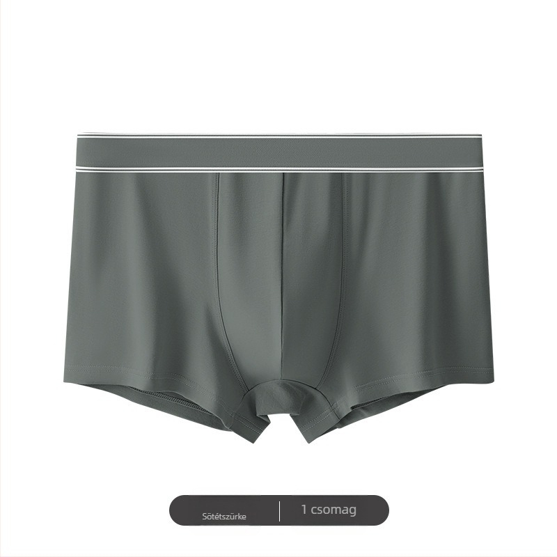Férfi pamut boxer alsó, középmagas derekú, 40-count pamut, egyszerű szövés, lélegző és kényelmes