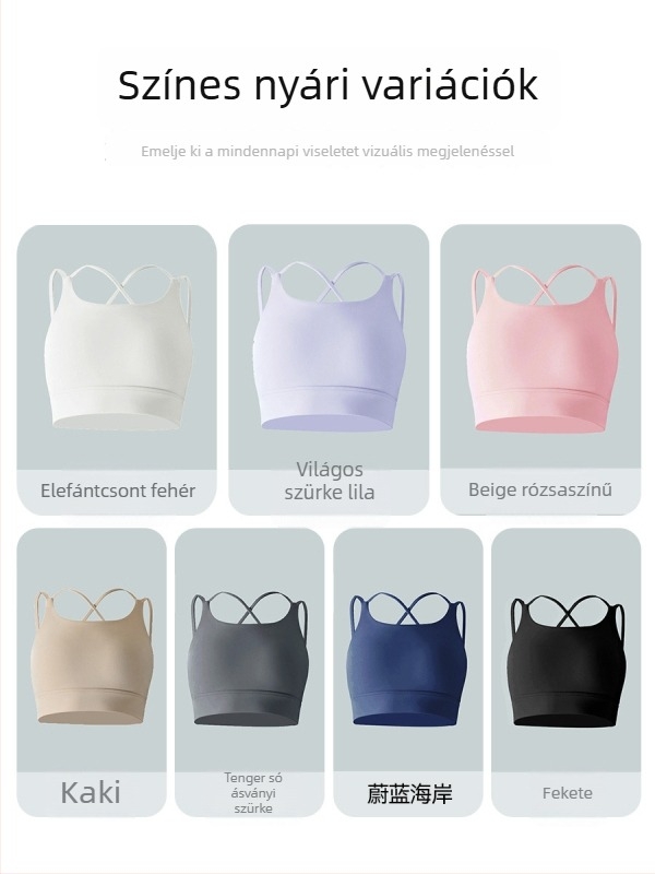Jóga melltartó Jaga Ball 3/4-es kosárral, formázott kosár, rögzített dupla vállpánt, fő anyag: nylon 81%, bélés: spandex 19%