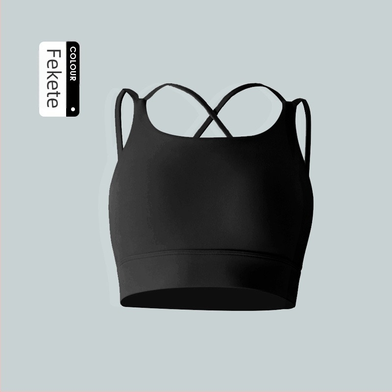 Jóga melltartó Jaga Ball 3/4-es kosárral, formázott kosár, rögzített dupla vállpánt, fő anyag: nylon 81%, bélés: spandex 19%