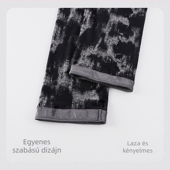 Férfi Island Velvet pizsama szett ősz-télre, meleg és viselhető kint is, kardigán-stílus, kényelmes otthoni viselet, nagy méret