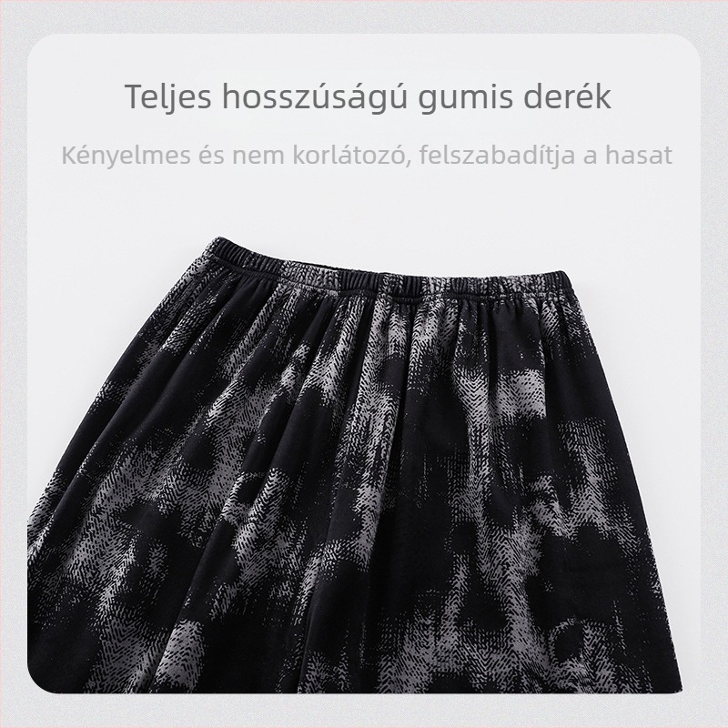 Férfi Island Velvet pizsama szett ősz-télre, meleg és viselhető kint is, kardigán-stílus, kényelmes otthoni viselet, nagy méret