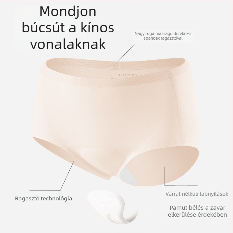 Női láthatatlan, varrás nélküli bugyi, fenékformázó hatással, antibakteriális, nyomásmentes viselet, jóga és edzéshez
