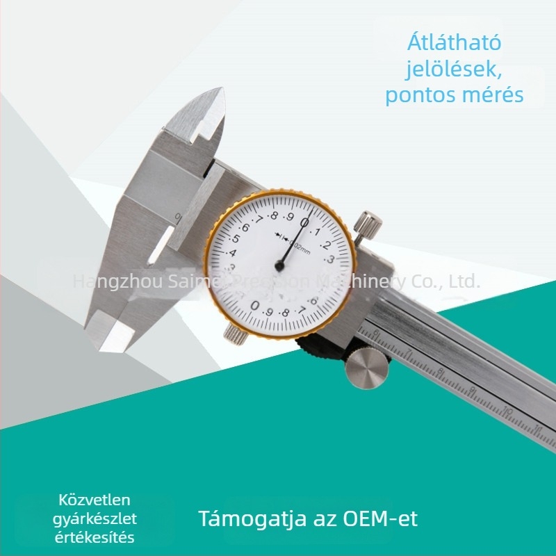 Saimeng Dial Caliper, nagy precizitás, tartomány 0–150 mm, olvasat 0,01 mm