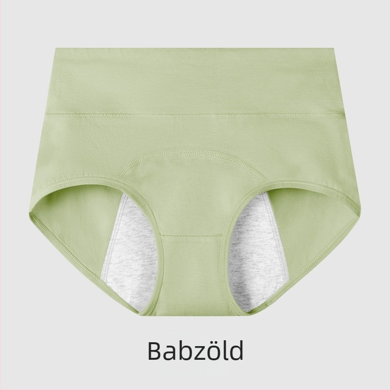 Menstruációs fehérnemű, magas derék, légáteresztő pamut anyag, kötött kivitel, középső derék, ágyék bélés 100% pamut