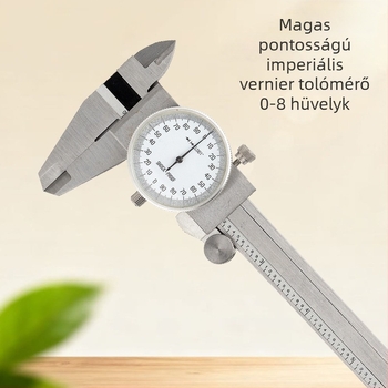 Javier Magas Pontosságú Rozsdamentes Acél Vernier Dial Tolómérő 0.001 in Felbontás