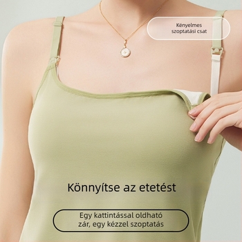 Szoptatós top terhes nőknek – 100% pamut, sling alakú, drót nélküli, minden évszakhoz, anyagvastagság 141–160 g/m2