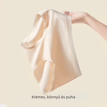 Női pamut alsó középtalppal, antibakteriális biomimetikus dizájn, anti dörzsölés a csípőn, hosszabb széles gusset, 100% pamut bélés