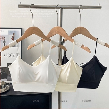 Ice Silk csőtop, varrás nélküli, keresztezett hátsó rész, 3/4 kosár, nylon anyag