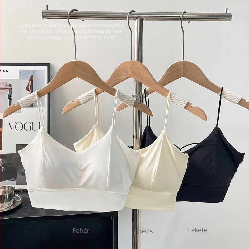 Ice Silk csőtop, varrás nélküli, keresztezett hátsó rész, 3/4 kosár, nylon anyag
