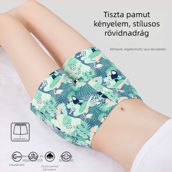 Női pamut alsónemű nyárra, nagy méret, laza szabású boxeralsó, rajzfilm mintával