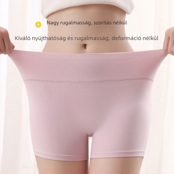 Női magas derekú boxeralsó, 100% pamutból, Légáteresztő, plusz méretek
