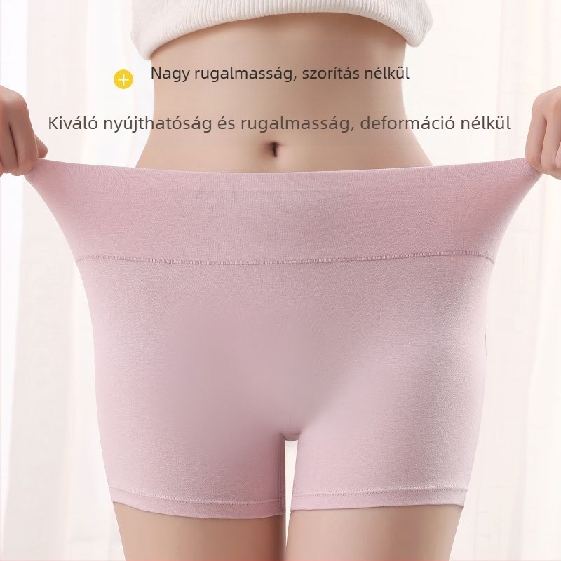 Női magas derekú boxeralsó, 100% pamutból, Légáteresztő, plusz méretek