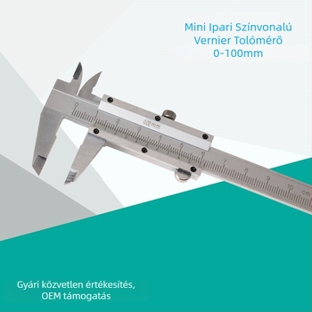 Vernier tolómérő, ipari minőségű mechanikus, 0-100 mm tartomány