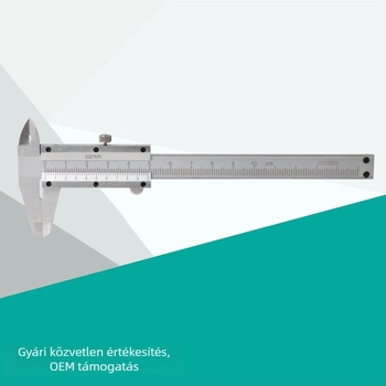 Vernier tolómérő, ipari minőségű mechanikus, 0-100 mm tartomány