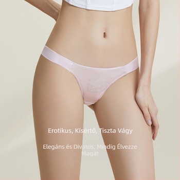Női alacsony derekú bikini alsó Skull mintával, Ice Silk anyag, 80–90% nylon, ágyékhatlan 50–70% pamut, légáteresztő, nyom nélküli