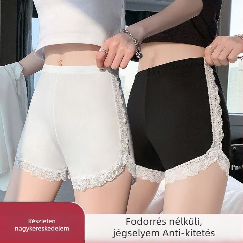 Női Ice Silk biztonsági rövidnadrág, középmagas derekú, varrat nélküli, bélés Ice Silk