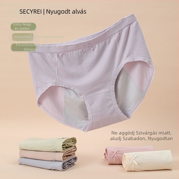 Női menstruációs fehérnemű, varrás nélküli, vékony, főanyag 70–80% viszkóz, bevonat 90–95% viszkóz, kötött, középső derék, egyszínű