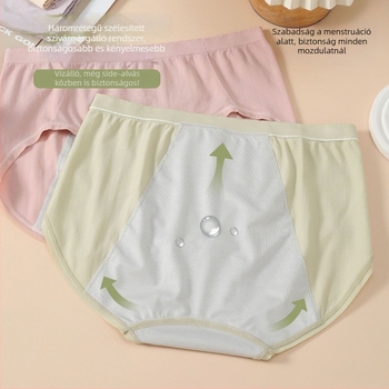 Női menstruációs fehérnemű, varrás nélküli, vékony, főanyag 70–80% viszkóz, bevonat 90–95% viszkóz, kötött, középső derék, egyszínű