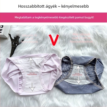 Női modál alsónemű antibakteriális és lélegző, 100% pamut intim rész, középmagas derék, 18 cm-es hosszabbítás a szeméremrésznél
