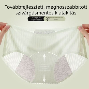 Női nyári vékony menstruációs alsónemű, szivárgás elleni védelemmel, szélesebb és hosszabb fazonban, antibakteriális ágyéktáj