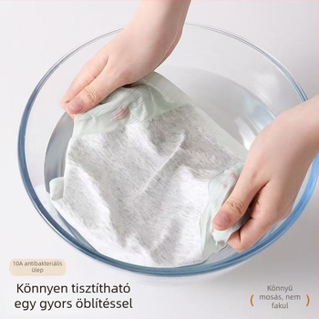 Női nyári vékony menstruációs alsónemű, szivárgás elleni védelemmel, szélesebb és hosszabb fazonban, antibakteriális ágyéktáj