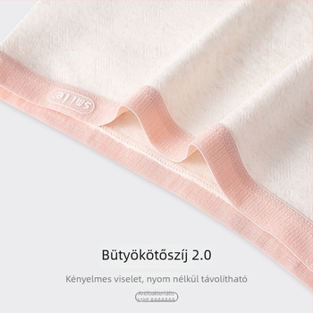 Női pamut bugyi, antibakteriális és lélegző, középmagas derekú, ágyéki rész 100% pamut
