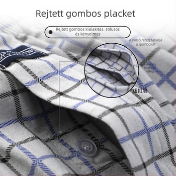 Férfiak számára Arlo boxeralsó, 100% pamut, magas derékkal, laza szabás, vékony anyag, háló- és otthoni viselet, plusz méret