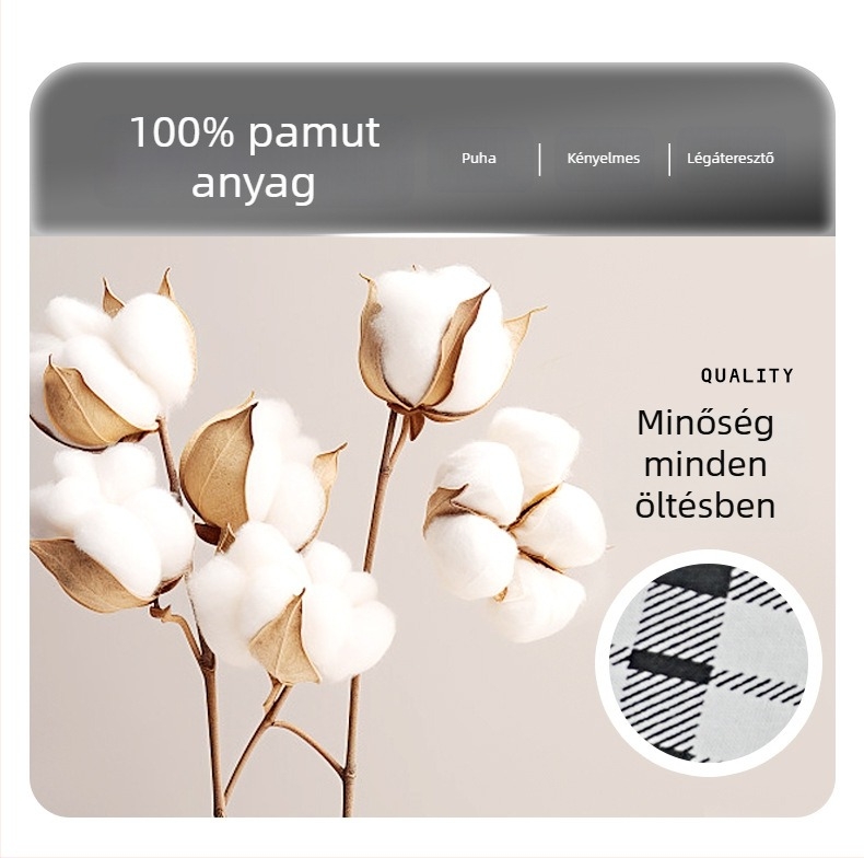 Férfiak számára Arlo boxeralsó, 100% pamut, magas derékkal, laza szabás, vékony anyag, háló- és otthoni viselet, plusz méret