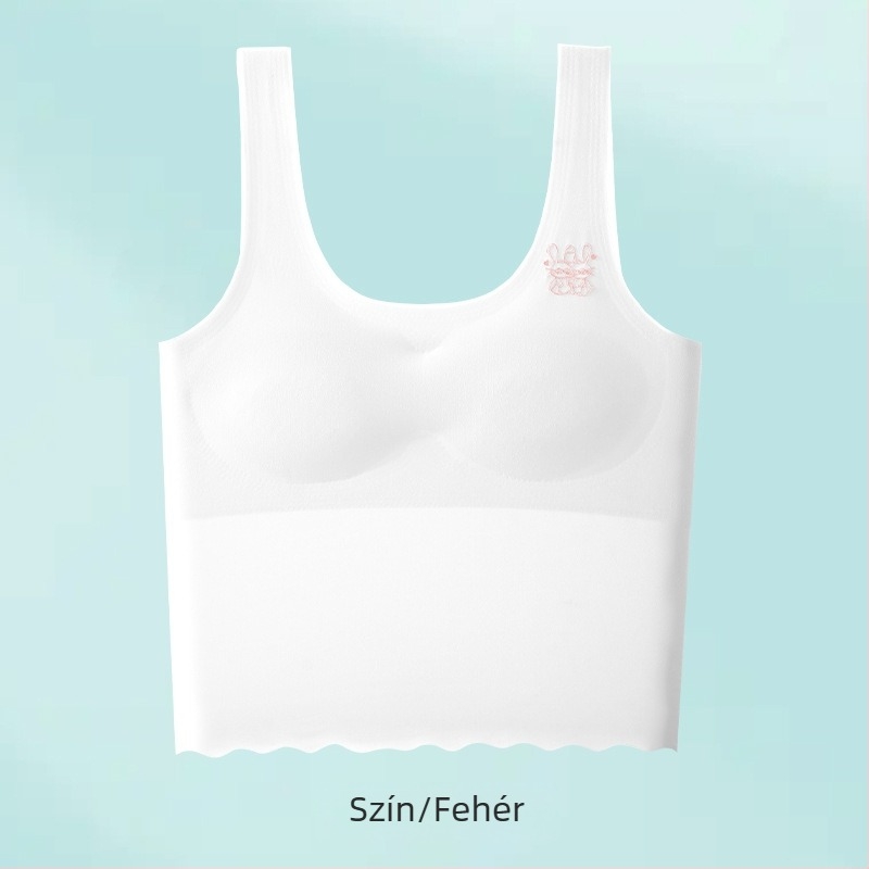 Tinédzser lányoknak tervezett melltartó, nylon Ice Silk anyagból, mellény-stílus, teljes kosár, drót nélküli, lélegző