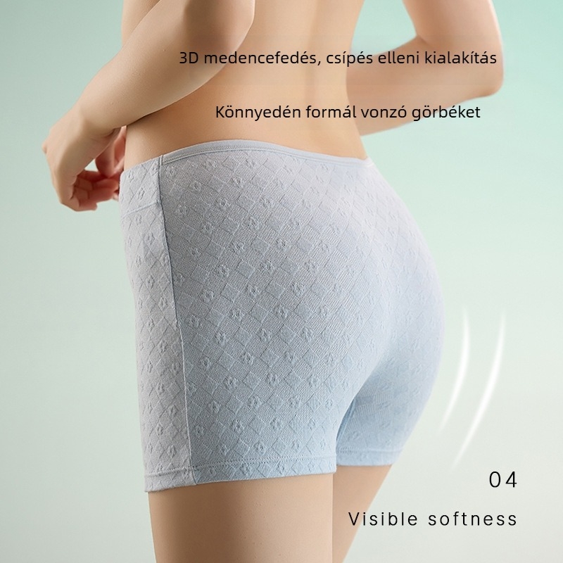 Női pamut alsónemű középmagas derekú jacquard mintával, 90–95% pamut, bélés 100% pamut, anti-expozíció